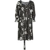 Killstar Gothic Midi-jurk Nocturne Nights Ivory's Chorus Midi Dress Zwart