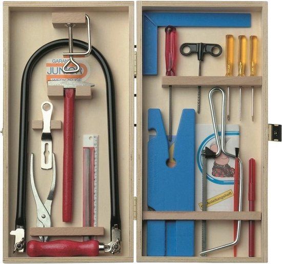 Figuurzaag set voor kinderen in houten kistje - Merkloos