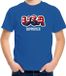 Bellatio Decorations Shoppartners Bv Blauw USA Fan T-shirt voor Kinderen - 110/116