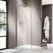 Fortifura Galeria Inloopdouche - 120x200cm - afgeronde glaswand - helder glas - wandarm - PVD - geborsteld RVS