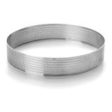 LACOR - 68568 bakvorm, rond, microgeperforeerd, ideaal voor taarten en taarten, roestvrij staal 18/10, diameter: 28 cm, hoogte: 3,5 cm