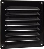 Nedco Vierkant aluminium schoepenrooster - 160 x 160 mm - zwart