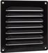 Nedco Vierkant aluminium schoepenrooster - 160 x 160 mm - zwart