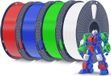 Filament d'imprimante 3D PLA Plus sans marque 4KG 1,75 mm - 4 couleurs (blanc, rouge, vert, bleu)