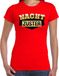 Bellatio Decorations Nachtzuster Carnaval / verkleed t- shirt rood voor dames - Carnaval outfit / kostuum M