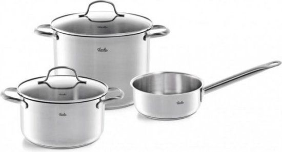 Fissler San Francisco Pannenset, 3-delig - RVS - Zilver
