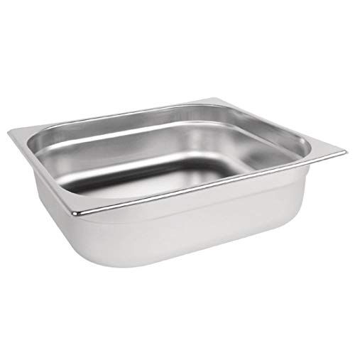 Vogue Roestvrij staal 2/3 Gastronorm Pan 8.7Ltr/100mm Diep Voedsel Container