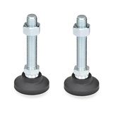 Ganter Normelemente Scharniervoeten/stelvoeten met verstelspindel - GN 343.4-60-M20-138-A | voet: kunststof (polyamide) | 2 stuks