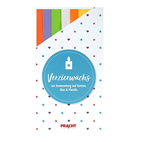 Pracht Creatives Hobby 7050-537 Versierwasplaten mix, 6 halve platen, ca. 200 x 50 x 0,5 mm