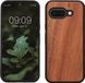 kwmobile telefoonhoesje geschikt voor Google Pixel 9a - Hoesje met bumper in vintage bruin / bruin - Backcover - hout