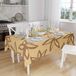 Bonamaison Tafelkleed, Anti-Mold, Sneldrogend, Waterdicht, 100% Polyester Tafellaken, Bruine tinten, 140 x 160 Cm