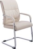 CLP XXL Anubis Chaise visiteur - Avec accoudoir - Chaise de salle à manger - Similicuir - crème