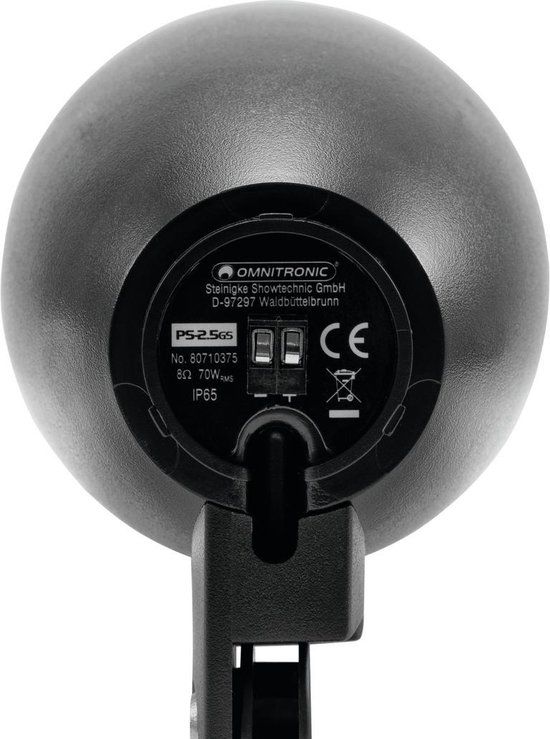 OMNITRONIC PS-2.5GS Projector Speaker, black, 2x