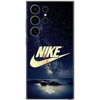 Nike Beschermhoes Samsung Galaxy S25 Ultra nike logo doré nuit étoilé Maniacase