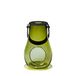 Holmegaard DWL lantaarn, glas, olijfgroen, hoogte 16,5 cm