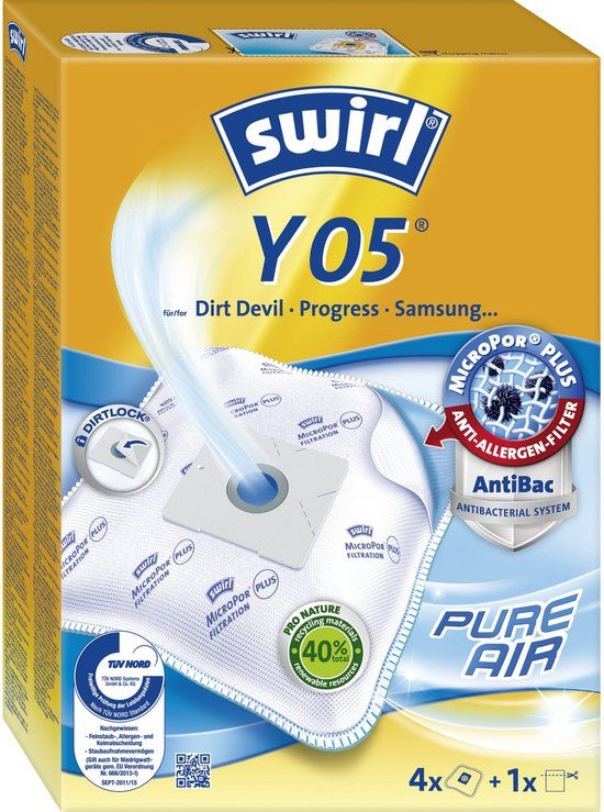 Merkloos Swirl Y 05 - Stofzuiger accessoires - wit