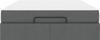 vidaXL Bedframe met matras, 2-delig, donkergrijs, stof