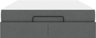 vidaXL Bedframe met matras, 2-delig, donkergrijs, stof