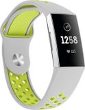 By Qubix - Compatible Fitbit bandje - Groen / Grijs