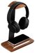 Merkloos Walnoothout Hoofdtelefoonstandaard - Antislip - Met opbergbak - 26 cm