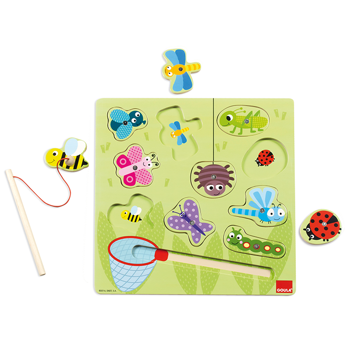 Goula Magnetic Bugs Puzzle - Educatief speelgoed - Hout - Multi