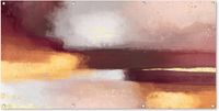 Poster de jardin - Abstrait Pastel Peinture Or Paillettes - 160x80 cm - Poster extérieur