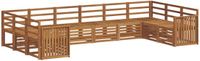 vidaXL - Hoek loungeset - 10 zitplekken - Naturel - Acacia hout