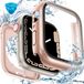 OEM BeiJingLiangPinJiaZuoKeJiWenHuaFaZhanYouXianGongSi Waterdichte 2-in-1 Beschermhoes voor Smartwatch 41mm, Roze Goud