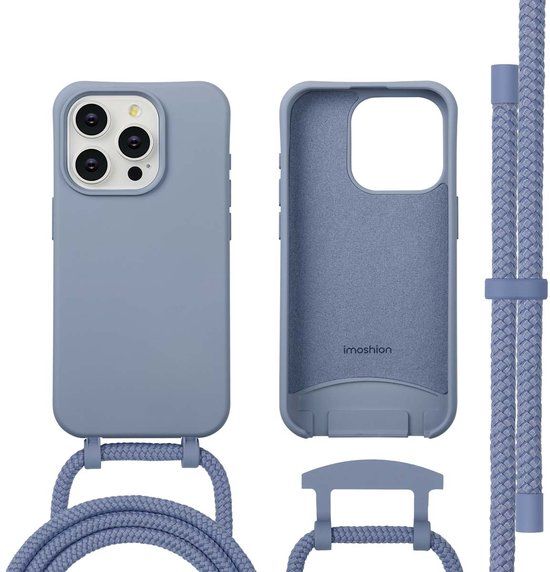 imoshion Color Backcover met afneembaar koord met MagSafe voor de Apple iPhone 15 Pro - Ash Blue