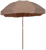 vidaXL Parasol met stalen paal 300 cm taupe