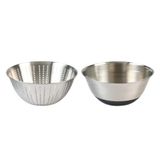 KESPER Bol met zeef, set van 2, roestvrij staal, Ø 19 cm