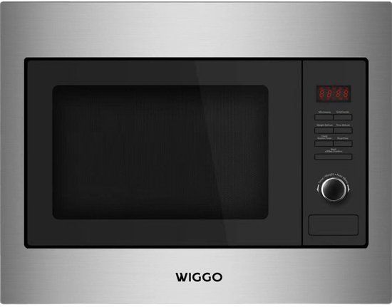 Wiggo WBM-G6025(BX) - Inbouw combi magnetron - 60 cm - 25 Liter - Zwart Rvs