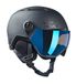 Black Crevice Chamonix Skihelm met vizier, mat zwart/blauw, L (58-61 cm)