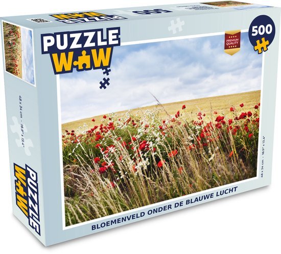 MuchoWow Puzzel Wolken - Bloemen - Rood - Legpuzzel - Puzzel 500 stukjes - Sinterklaas cadeautjes - Sinterklaas voor grote kinderen