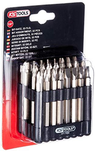 KSTools 911.7550 1/4 inch CLASSIC bitset, 75 mm, 32-delig.