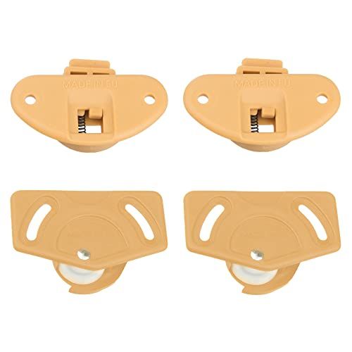 cyclingcolors 2 x complete schuifdeurgarnituur en geleiding van kunststof, rolrail, accessoires