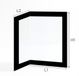 Skanderborg SKI 700 - Verre Pliée pour poêle à bois - (324 + 324) x 600 mm (L1 + L2) x H1 - 4 mm