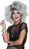 Bristol Novelty Ltd Bristol Novelty Womens/Ladies 80s Pop Icon Two Tone Wig (Grey/Black)