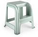Plasticforte Krukje - 2 treden - groen - kunststof - 44 x 42 x 45 cm - tot 120 kg - Opstapje - Trapje