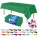 ZIMPLEWARE Groen standaard wegwerp plastic feesttafelkleed [12-pak] 54 x 108 inch rechthoekige tafelhoes voor binnen en buiten gebruik