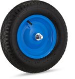 Merkloos Relaxdays kruiwagenwiel - 4.80/4.00-8 - luchtband - stalen velg - met as - tot 120 kg - zwart-blauw