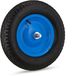 Merkloos Relaxdays kruiwagenwiel - 4.80/4.00-8 - luchtband - stalen velg - met as - tot 120 kg - zwart-blauw