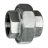 Oplosbare RIEGLER Oplosbare dubbele schroefdraadstapel, conisch dichtend, G 1 1/2 i., SW1 76, SW2 56, werkdruk max. 10 bar, roestvrij staal 1.4408