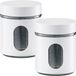 Zeller Voorraadpot Keuken - 2x - Metaal - Wit - 600 ml