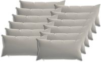 vidaXL Kussensloop Grijs Polyester 40 x 80 cm - 12 stuks