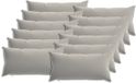vidaXL Kussensloop Grijs Polyester 40 x 80 cm - 12 stuks