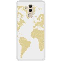 Huawei Bedrukt siliconen hoesje compatibel met Mate 20 Lite Map beige