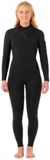 Rip Curl Dawn Patrol 3/2 Mm Dames Neopreen Wetsuit Met Lange Mouwen En Rugrits Zwart 8 Vrouw