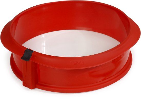 Lékué Springvorm Rond met Keramisch bord ø 23 cm - Red