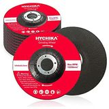 HYCHIKA Voorbewerkschijven, 10 stuks, haakse slijper, 125 mm x 6 mm, slijpschijven voor aluminium, metaal en koper